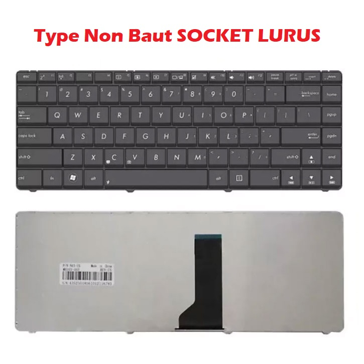 KEYBOARD ASUS A43 A43E A43U A43SJ K43 K43SJ X43U A44H NO BAUT DAN BAUT