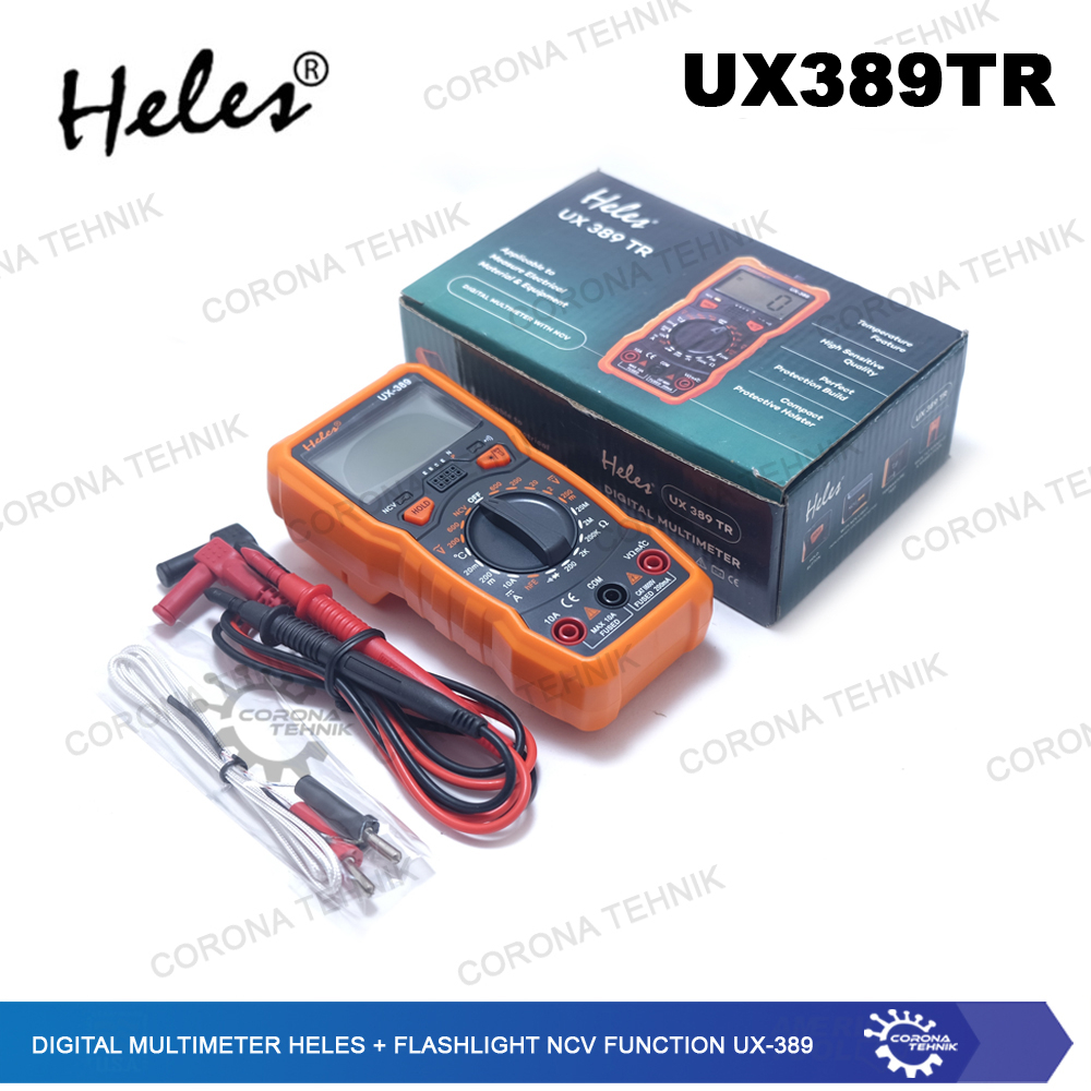 Flashlight NCV Function UX389TR + Digital Multimeter Heles