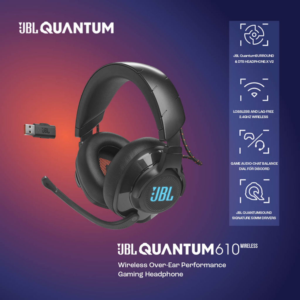 JBL QUANTUM 610 Wireless Over Ear Gaming Headset