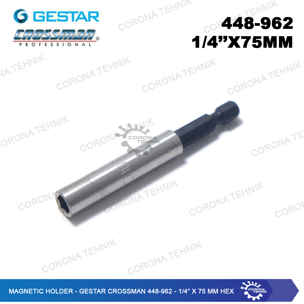 Gestar Crossman 448-962 - 1/4&quot; x 75 mm Hex - Magnetic Bit Holder