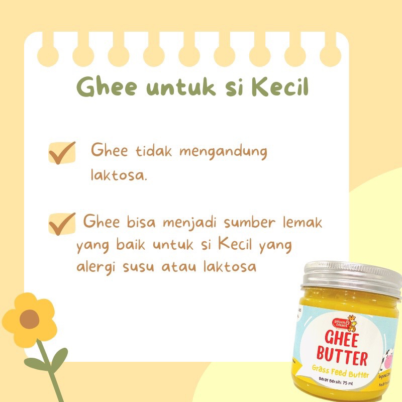 PLUM BLUM GHEE BUTTER | PLUMBLUM GHEE MPASI BB BOOSTER TANPA LAKTOSA