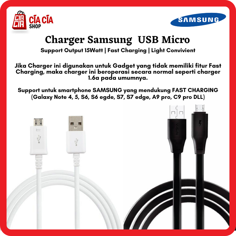 Charger Samsung Fast Charging Original Casan Samsung 15W Fast Charge Note 4 Note 5 S6 S7 A9 C9