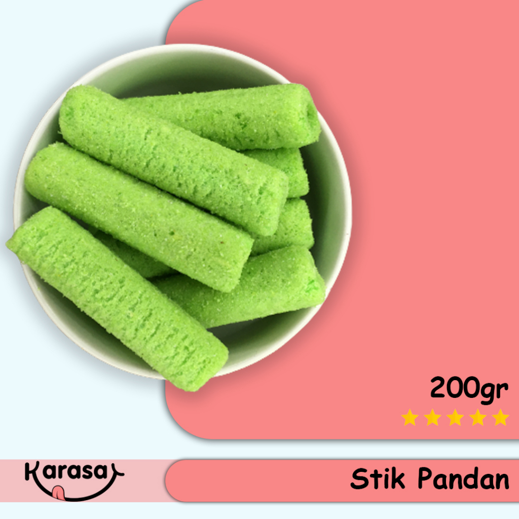 

Stik Chiki Pandan 200gr - Cemilan Renyah Rasa Pandan - Karasa