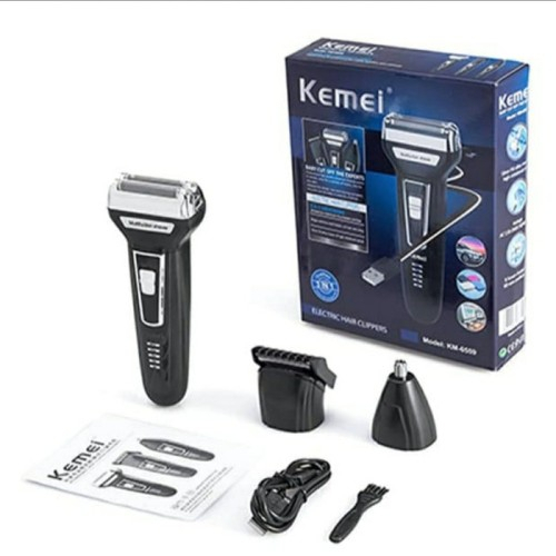 kemei hair clipper km 6558 alat cukur kumis jenggot bulu hidung