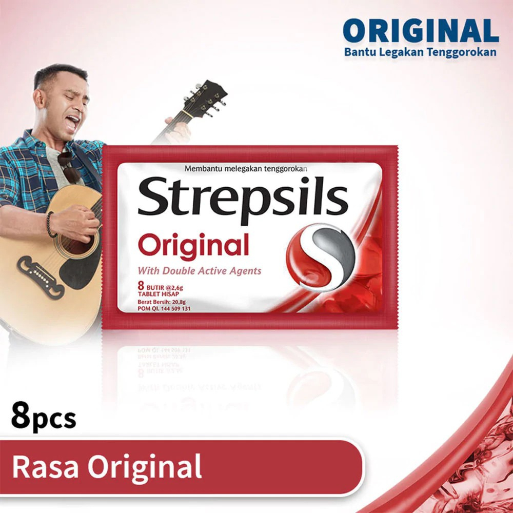 

STREPSILS PERMEN PEREDA TENGGOKAN ISI 8 BUTIR