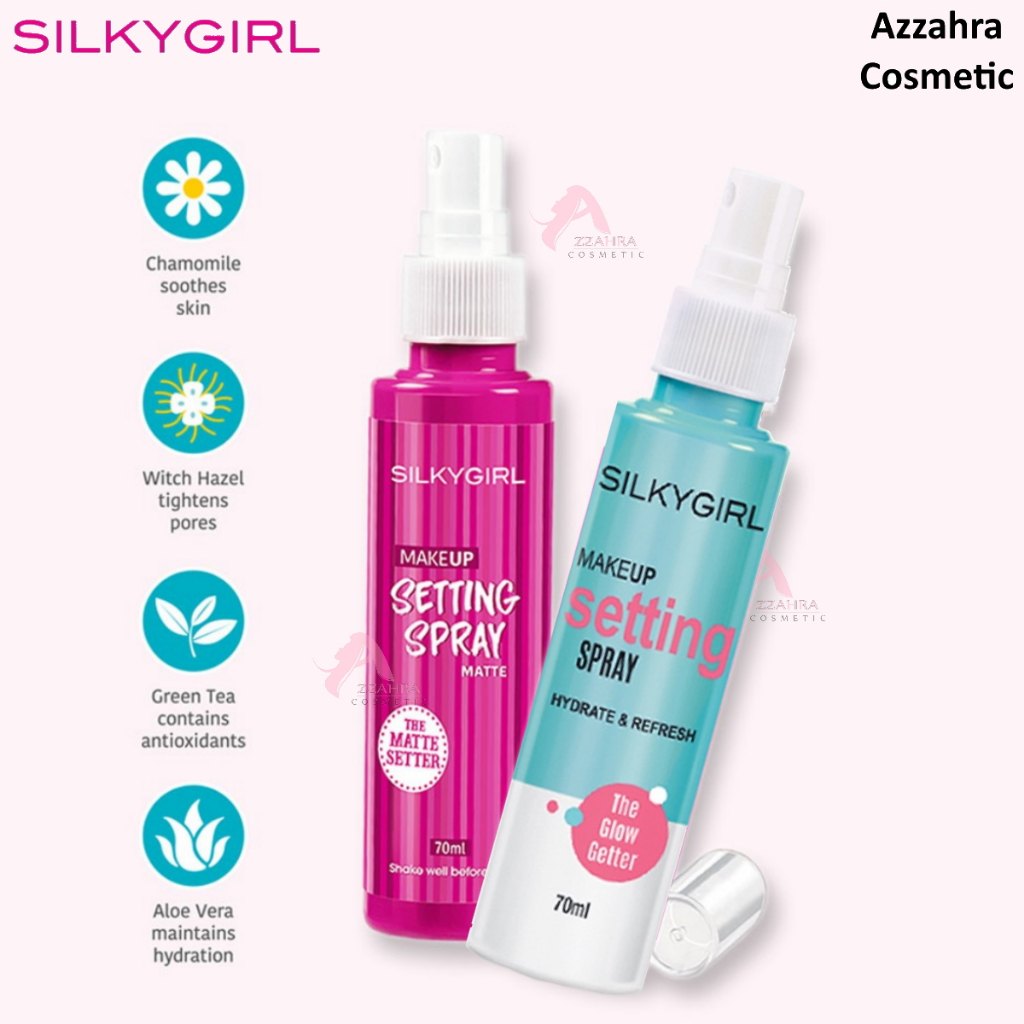 SILKYGIRL Make Up Setting Spray Matte | Hydrate &amp; Refresh 70ml