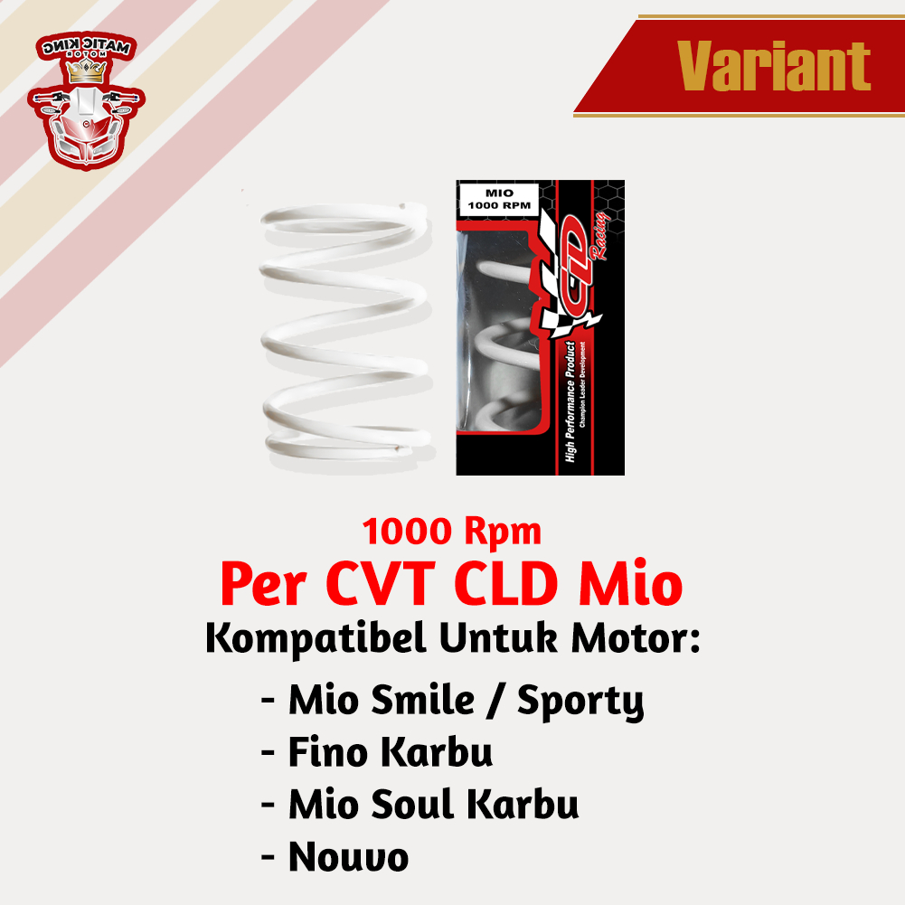 Per CVT Yamaha Mio Sporty Smile Fino Soul Nouvo 110 Karbu 5TL CLD Racing 1000 RPM