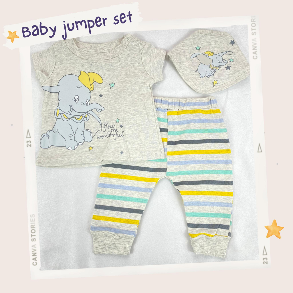 JUMPER SET - baju baby sleepwear bip / 3in1 SETELAN BAYI 0-9 bulan import premium