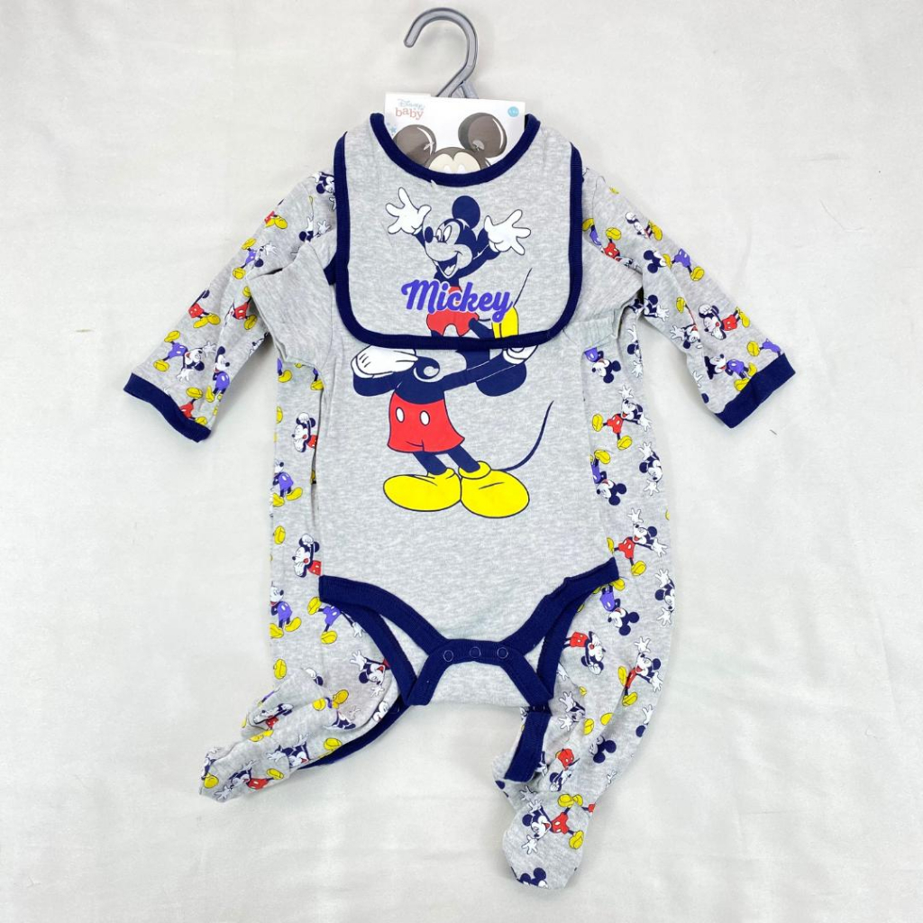 JUMPER SET - baju baby sleepwear bip jumpsuit segitiga 3in1 /SETELAN BAYI 0-9 bulan import