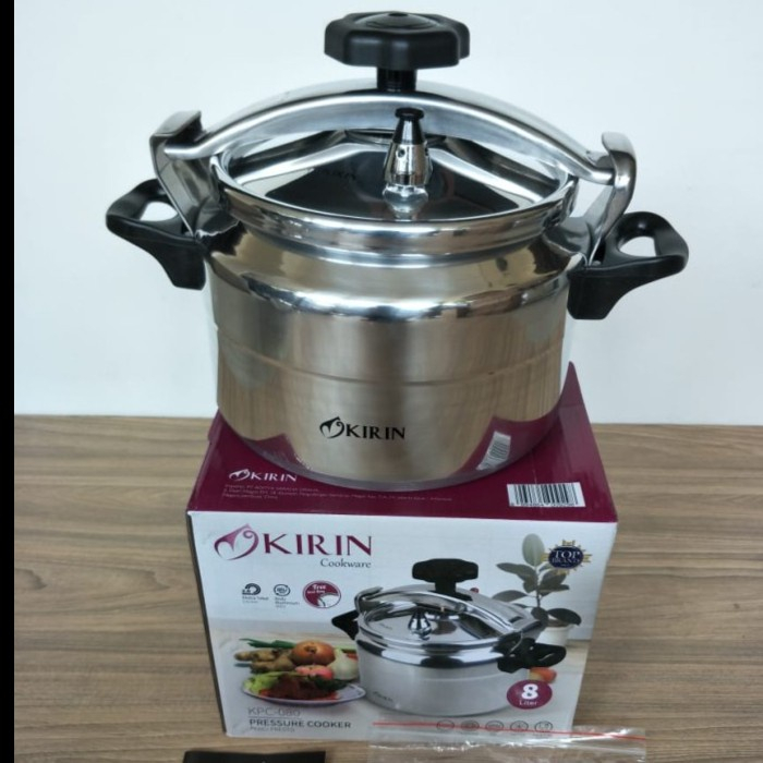 KIRIN PANCI PRESTO KAPASITAS 8 LITER KIRIN PREASSUERE COOKER ALUMINIUM KPC 080 / KPC 080 BISA BUAT KOMPOR INDUKSI