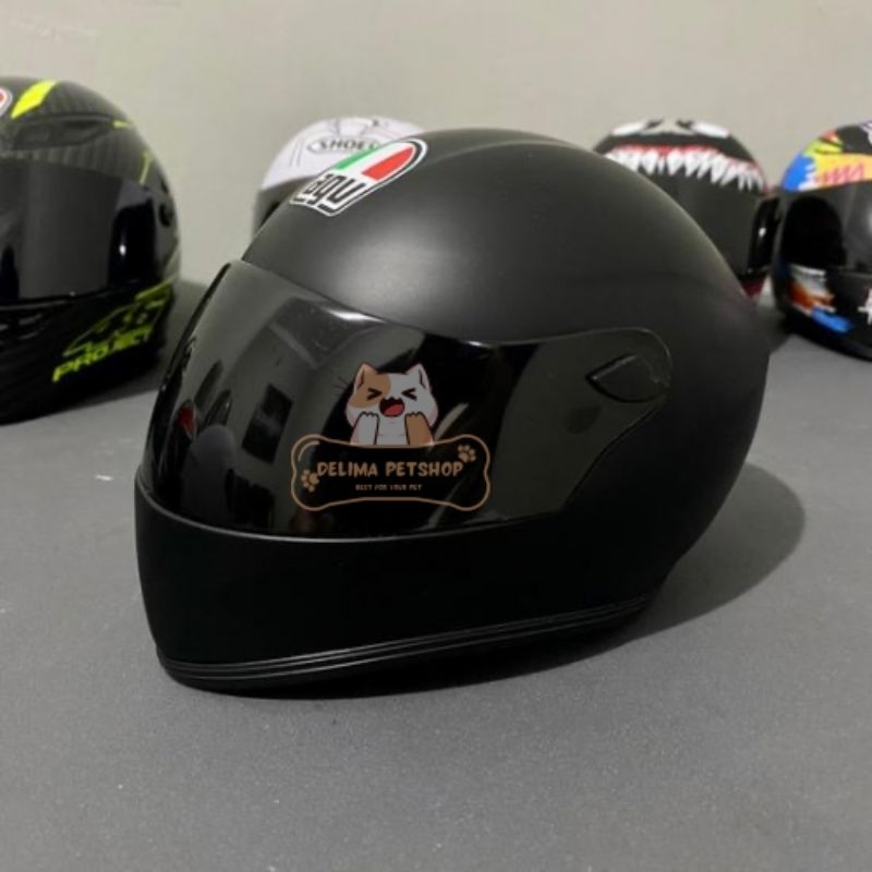 Helm Kucing Anjing Monyet AGV K3SV Black Matte for Cat Dog Monkey