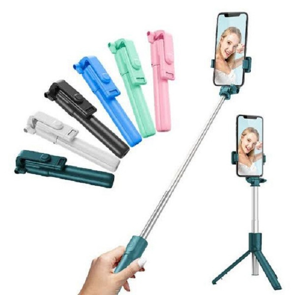 R1 3in1 Remote Selfie Stick Tripod 360° Tongsis Tripod Tomsis Bluethooth
