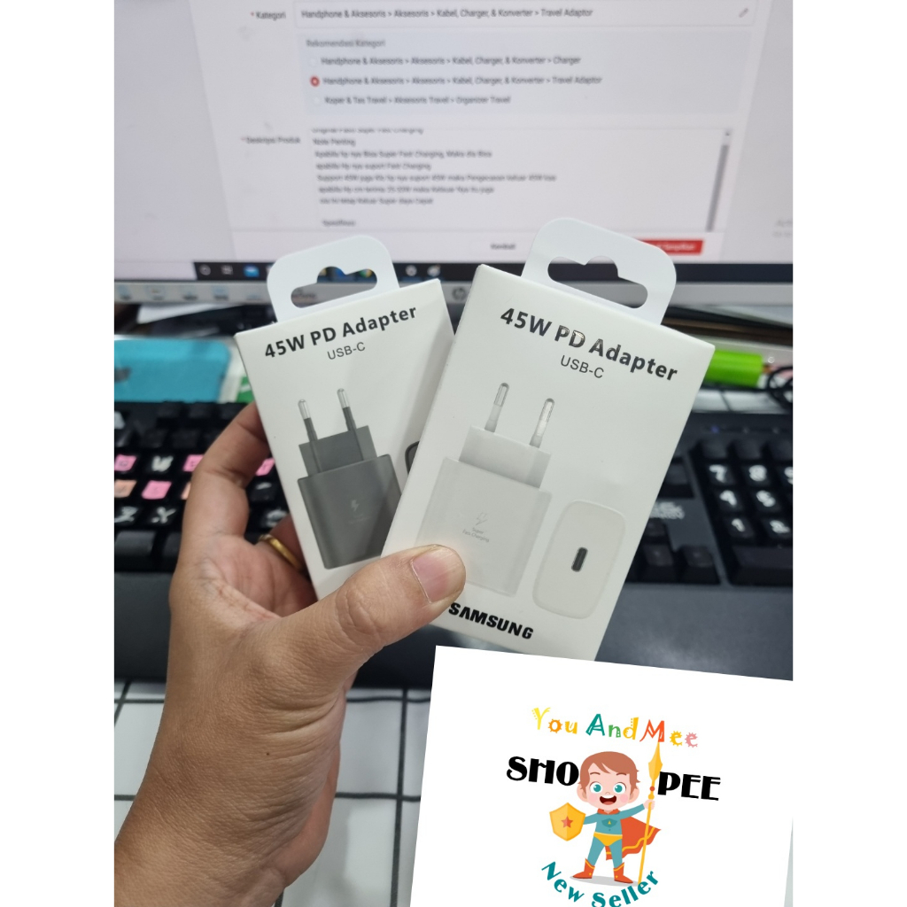 2023!! Original 100% 45W Adaptor SUPER Fast Charging &quot;Kepala Charger&quot; Samsung USB C Type Galaxy Zflip 4 3 1 Zfold 4 2 M53 M52 M62 M14 M13 M24 M54 M32 M33 M23 Travel HP Isi Daya Cepat ORI ASLI Pengisian Bagus Sekali 3.0 A 5.0 V 4G 5G AN Persen Z FOLD FLIP