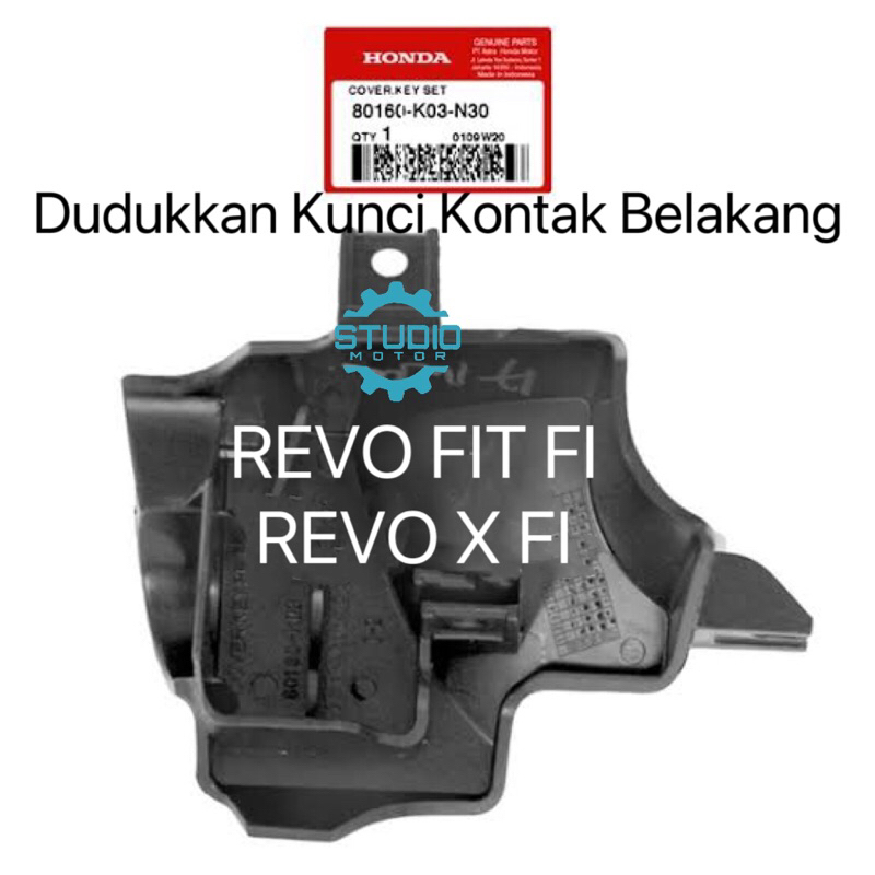 Cover Seat Lock Keyset Tutup / Dudukan Kunci Kontak Belakang Jok / Sadel Revo Fi Fit 80160-K03-N30  80160K03N30 ORI AHM HONDA