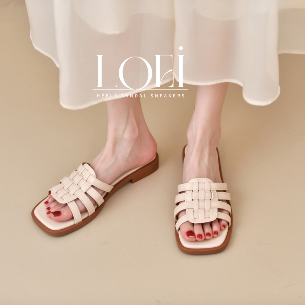 Sandal Import Wanita 21093 Sepatu Viral Kekinian