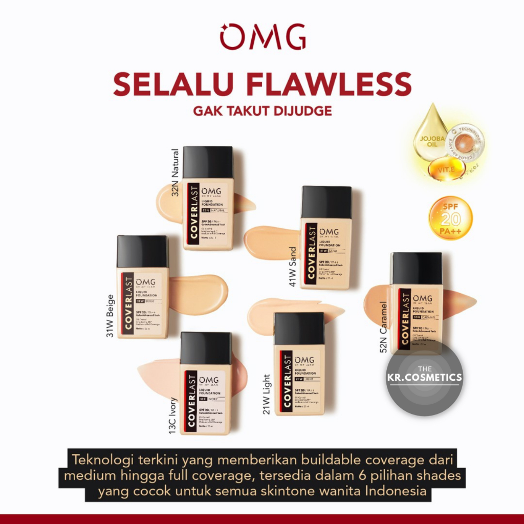 OMG Oh My Glam Coverlast Liquid Foundation 25 ml