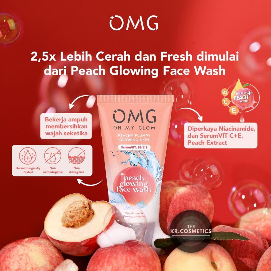 OMG OH MY Glow Peach Glowing Face Wash 50ml