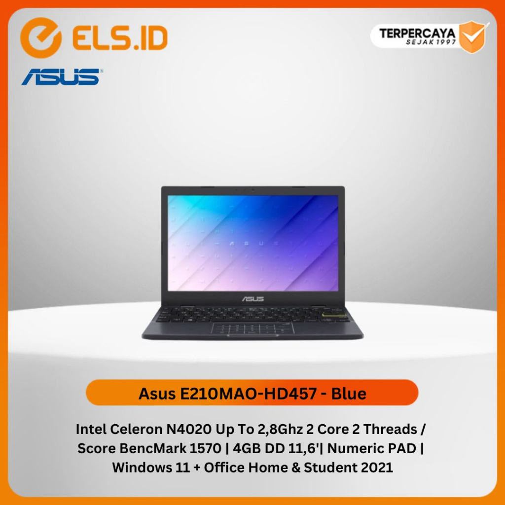 Notebook Asus E210MAO-HD457 - Blue [Celeron N4020-4GB-SSD 512GB]