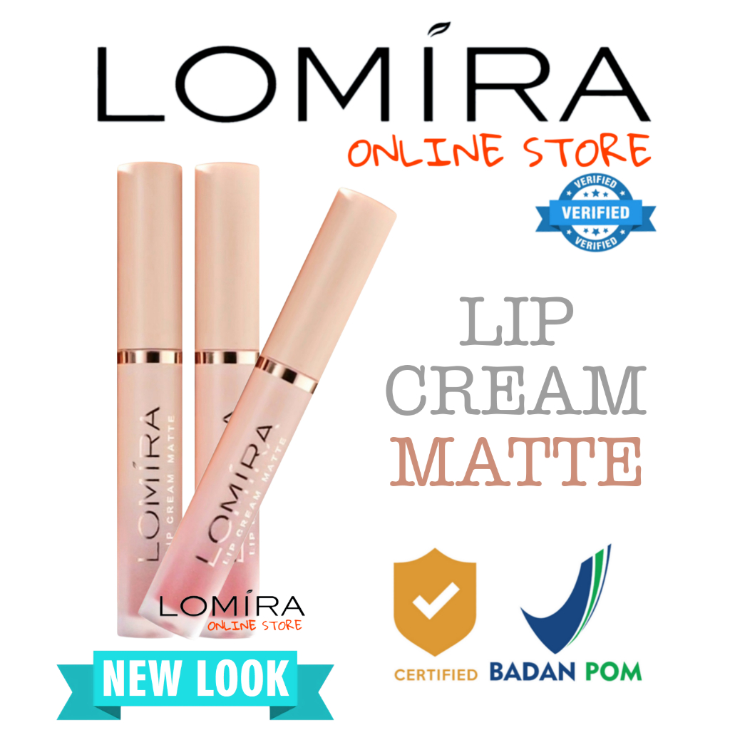 LOMIRA LIP CREAM MATTE - BPOM - LIP CREAM LOMIRA MURAH