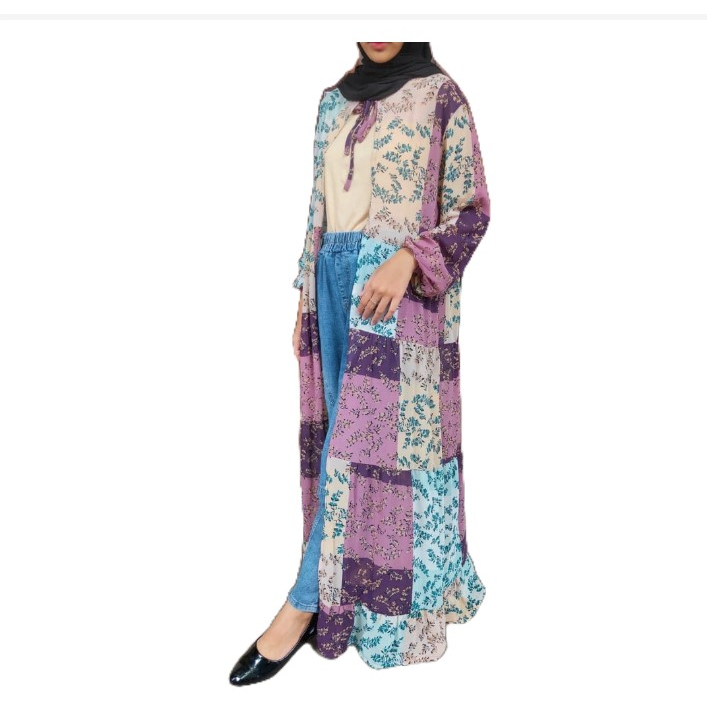Long Outer Ceruty Panjang Motif Premium