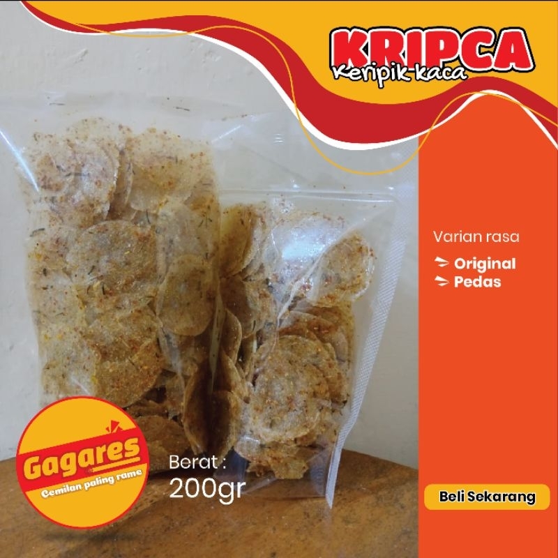 

KERIPIK KACA 200gr / KRIPIK KACA / KRIPIK BELING / KRIPCA / KERIPIK KACA DAUN JERUK / MAKANAN RINGAN