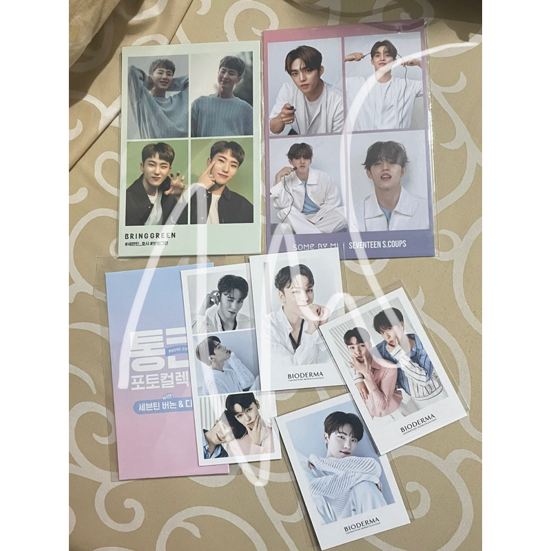seventeen postcard photocard bringgreen hoshi, some by mi scoups, bioderma vernon dino