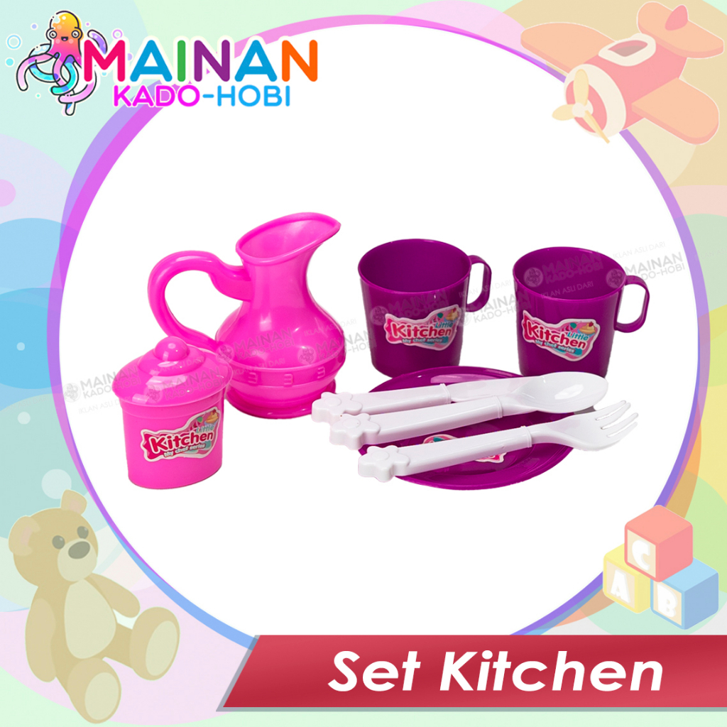 SET MAINAN DIY ANAK GIRL PEREMPUAN MINIATUR MASAKAN KITCHEN TEKO