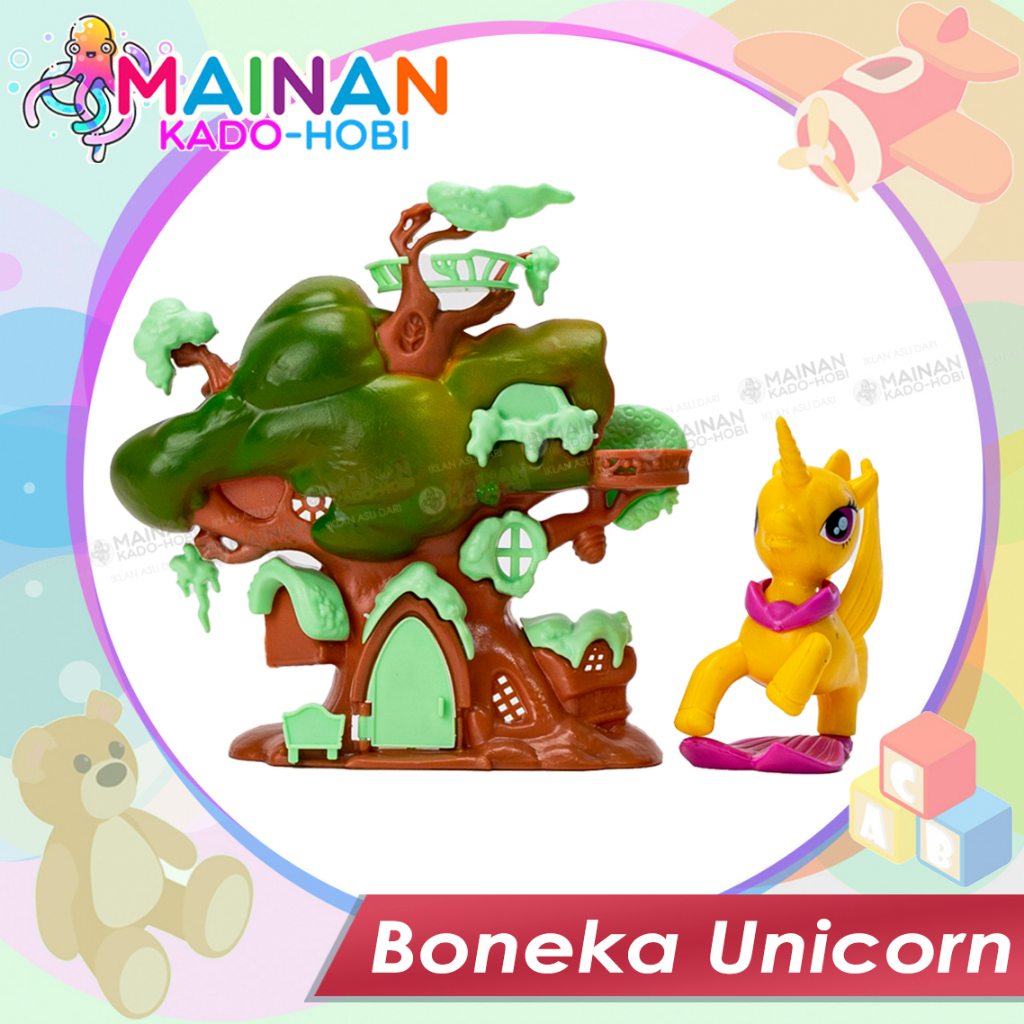 MAINAN EDUKASI ANAK PEREMPUAN DIY MINIATURE THE SPARKLING UNICORN DOLL