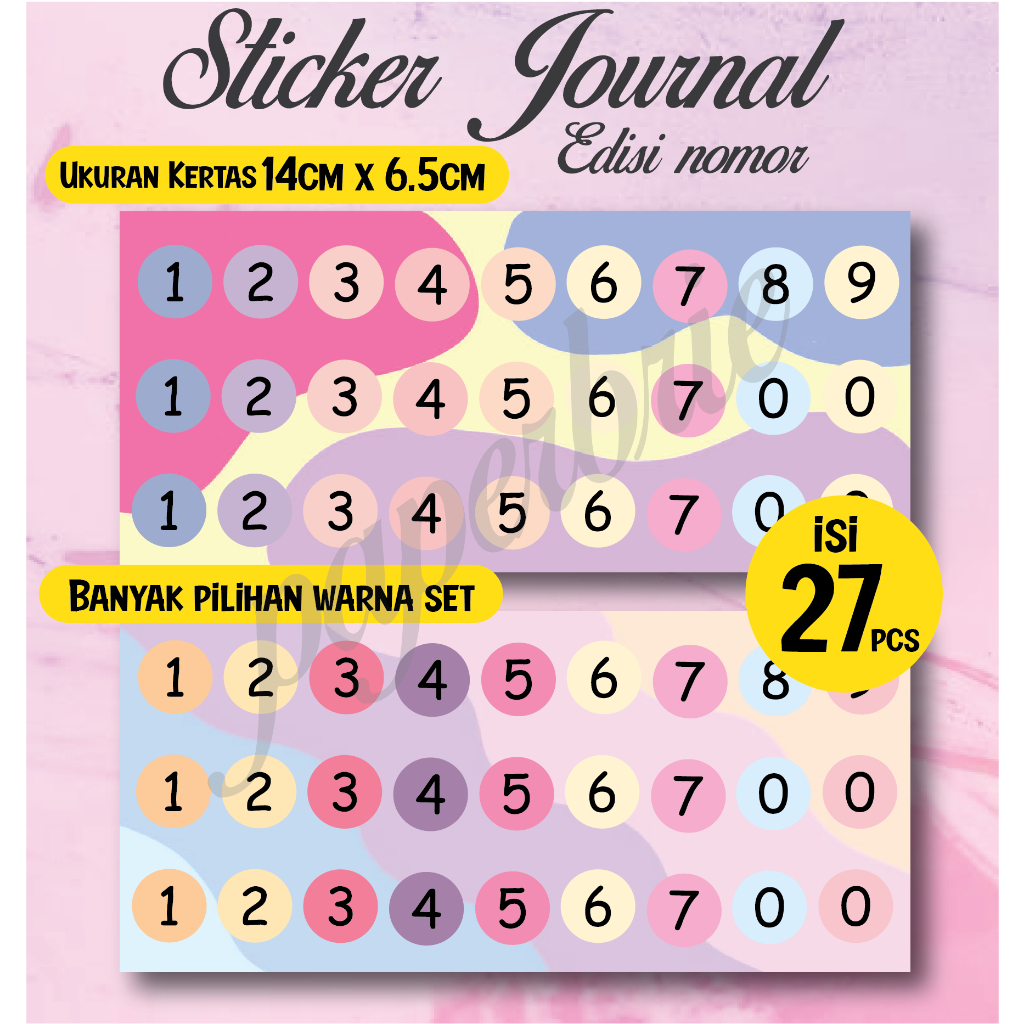 Stiker Jurnal Numeric Alphabet Untuk Number Aesthetic Sticker Sheet Kiss Cut Sticker Huruf sticker journal