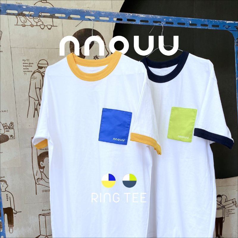 Nnouu RING TEE | Pocket Ringer T-Shirt | Kaos Polos Pria Wanita