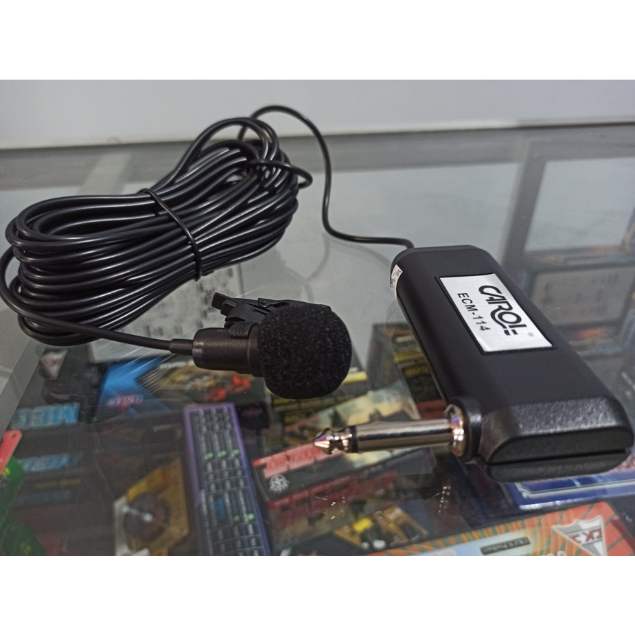 MIC JEPIT kabel CAROL ECM 114 MICROPHONE CLIP ON ori MIC IMAM MASJID