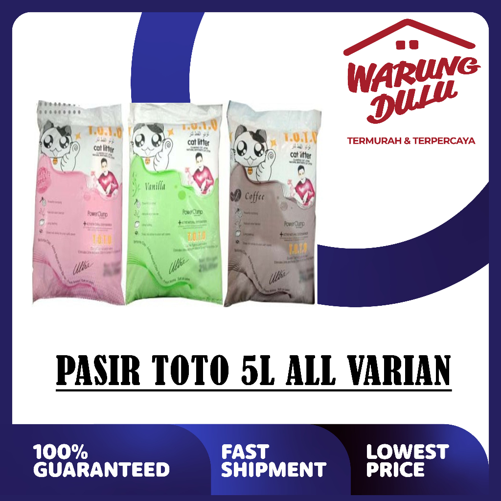 Pasir Kucing Gumpal Wangi TOTO 5 LITTER