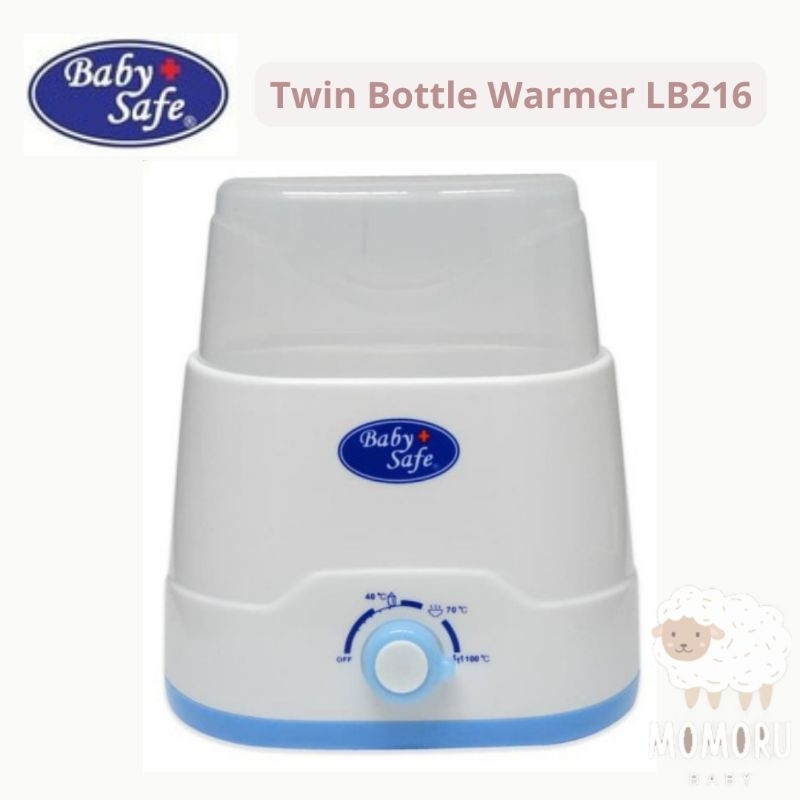 Baby Safe Twin Bottle Warmer LB216 Alat Penghangat Susu dan Steril Botol Susu Bayi