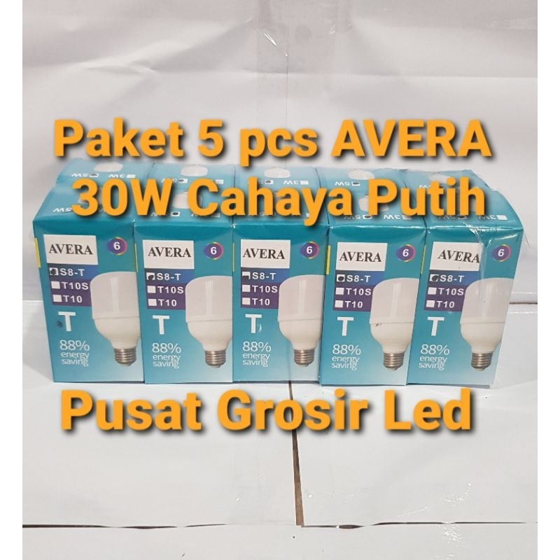 Paket Hemat 5 pcs Lampu Led Murah 30w 30 Watt Cahaya Super Terang