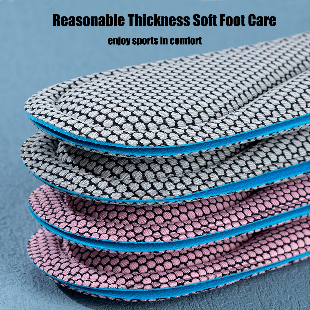 Insole Alas Sepatu 4D Memory Foam Antibacterial Breathable 39-40 - XD-33 - Gray