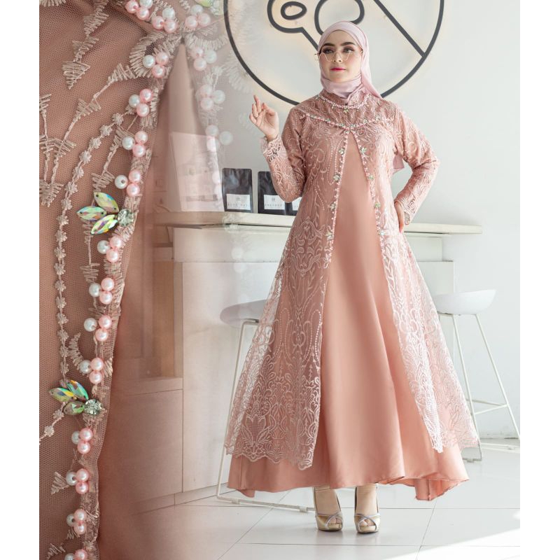 GAMIS REGINA FULL FURING SATIN VELVET//BAHAN TILLE NON GLITER HIASAN FULL PAYET BORDIR//SERAGAMAN KELUARAGA//BAJU PESTA LAMARAN//KEBAYA WISUDA//BAJU LEBARAN//BAJU KONDANGAN//KEBAYA ORIGINAL//KEBAYA MODERN//BY DIPA COLLECTION