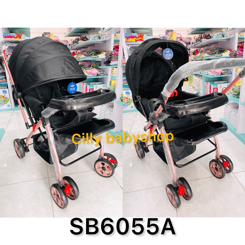 Stroller kereta dorong bayi Spacebaby SB 6055 / SB6055 / BABYBLISS 898S-1 dan SB6155 / SB 6155 DORONGAN BISA HADAP DEPAN BELAKANG