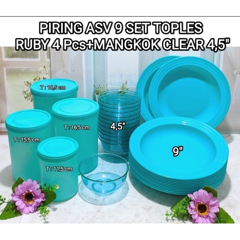 Piring Asvita Set Mangkok Set Toples Ruby