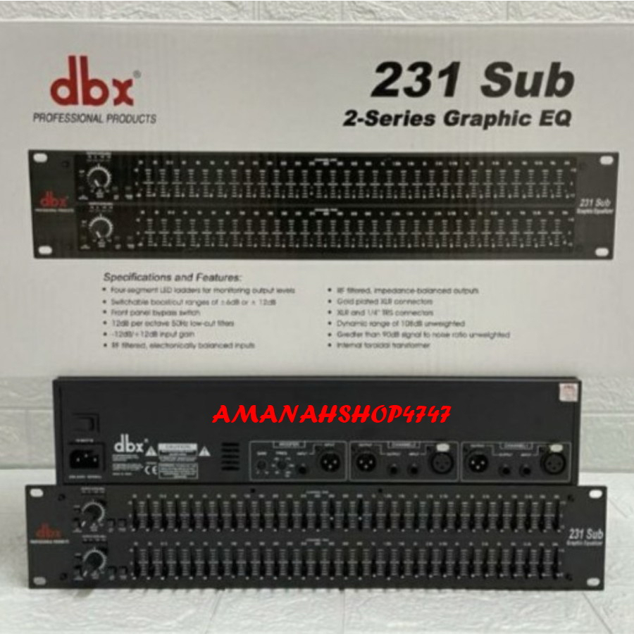 Equaliser Dbx 231 Sub  DBX231SUB 231sub