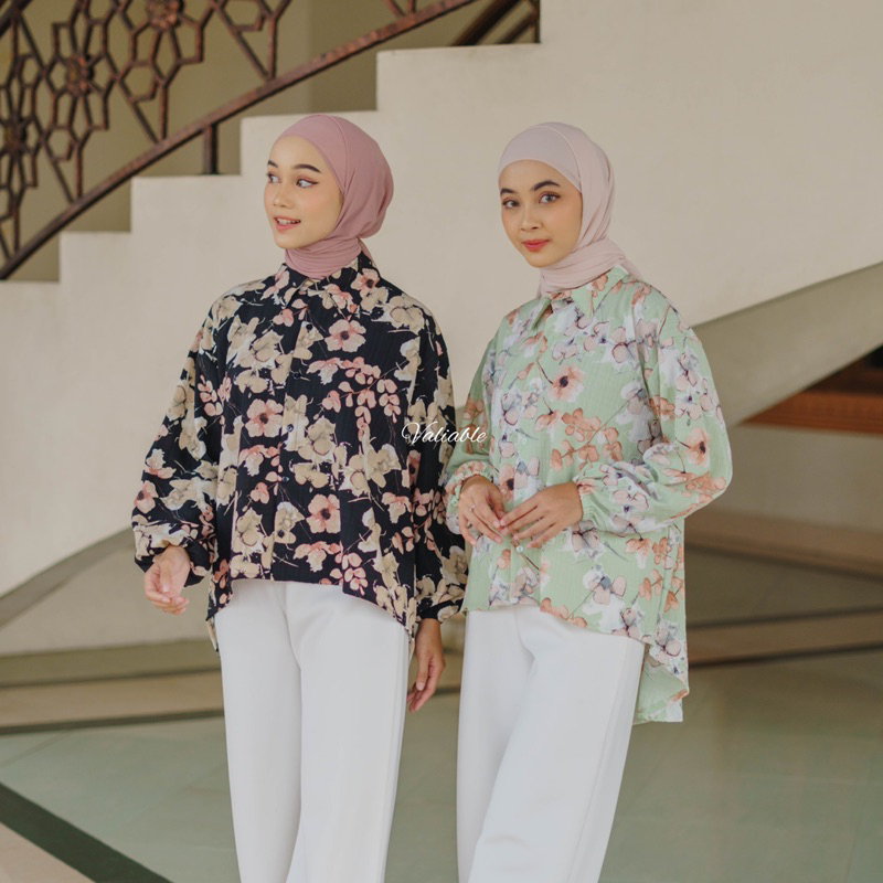 Splash Floral Pattern Shirt Valiable (No Restock)