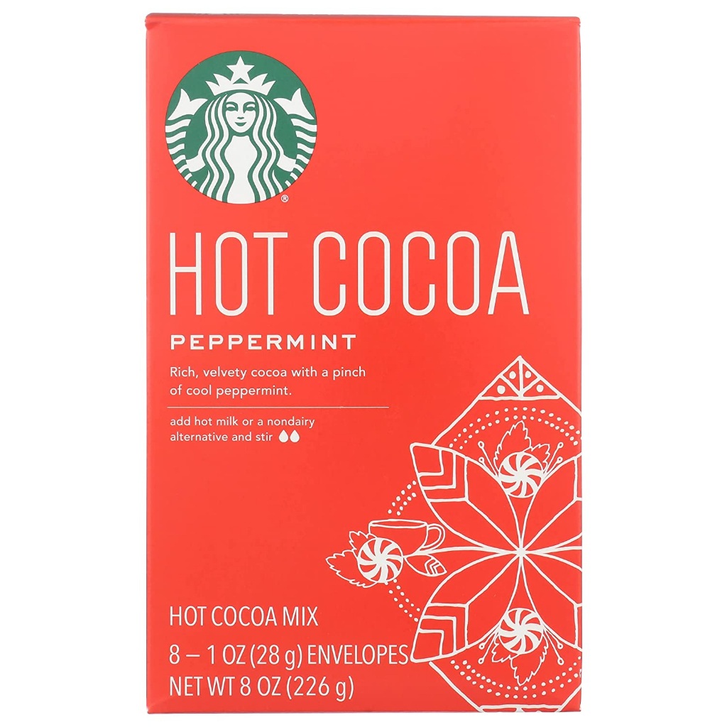 

Starbucks Hot Cocoa Mix Peppermint USA 28 Gr Per Envelope