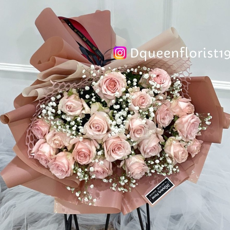 rose bouquet buket bunga kado anniversary wisuda wedding sidang ultah gift 2416