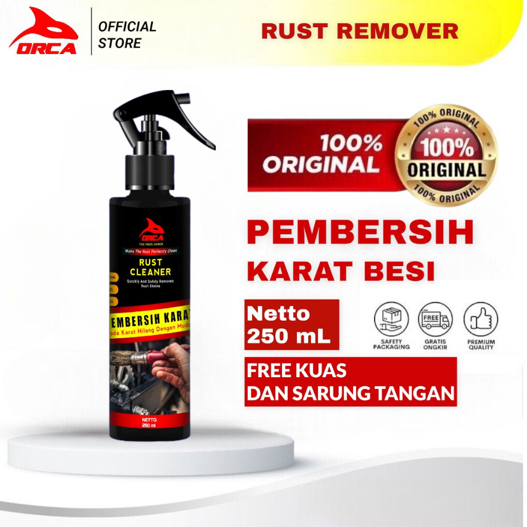 ORCA Rust Remover Penghilang Karat Cairan Pembersih Karat Besi Karat Mesin Mobil Motor 250ml