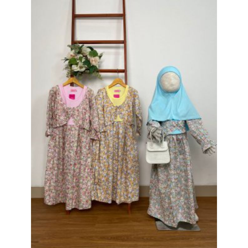 Khansa Dress Set By Ulyakids / Gamis Anak Katun Jepang