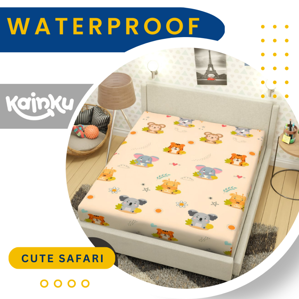 Sprei Tinggi 40 Waterproof Ukuran 120x200 MOTIF anti air anti ompol #WP120T40