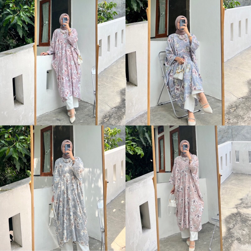 Anjani Silk Kaftan, Fleya plisket skirt, Aliza Celine dress &amp; Katreen set dress by outfix