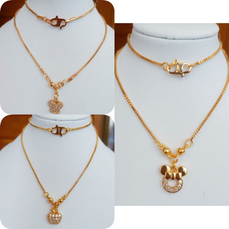 Kalung Liontin Anak Kupu Mickeymouse Xuping