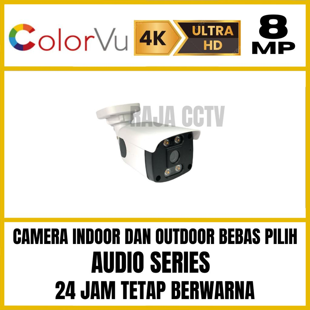 PAKET CCTV 8MP COLORVU COLORFUL 8 CHANNEL 5 KAMERA ULTRA HD 4K CAMERA AUDIO SERIES