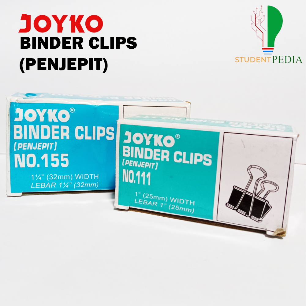 

JOYKO Binder Clip No. 111, 155 - Penjepit Kertas - 1 BOX 12 Pcs