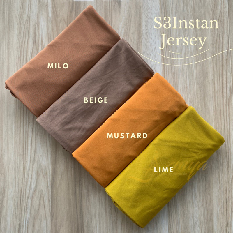 Jilbab Kerudung Segitiga Instan Jersey - Bergo Non Ped Malay HALWA